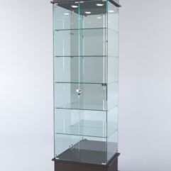 Витрина ФАНТАЗИЯ №5-2 (задняя стенка - зеркало), Дуб Венге