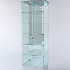 Витрина ФАНТАЗИЯ №5-2 (задняя стенка - зеркало), Серый