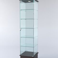 Витрина ФАНТАЗИЯ №6-1 (задняя стенка - стекло), Дуб Венге