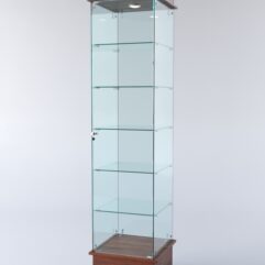 Витрина ФАНТАЗИЯ №6-1 (задняя стенка - стекло), Орех