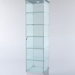 Витрина ФАНТАЗИЯ №6-1 (задняя стенка - стекло), Серый