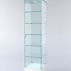 Витрина ФАНТАЗИЯ №6-1 (задняя стенка - стекло), Белый