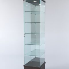 Витрина ФАНТАЗИЯ №6-2 (задняя стенка - зеркало), Дуб Венге