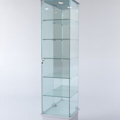 Витрина ФАНТАЗИЯ №6-2 (задняя стенка - зеркало), Серый