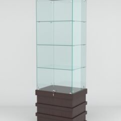 Витрина ФУРИЯ №2-1 (задняя стенка - стекло), Дуб Венге