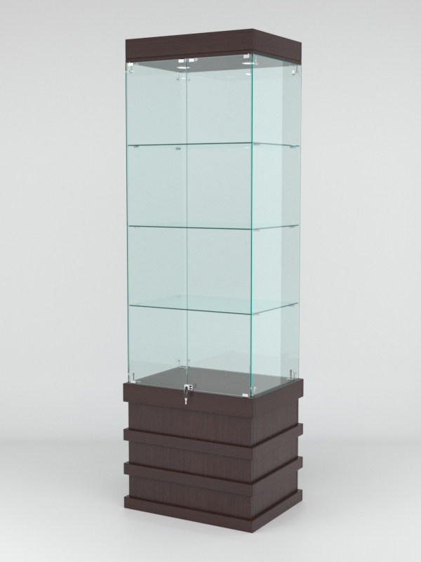 Витрина ФУРИЯ №2-1 (задняя стенка - стекло), Дуб Венге