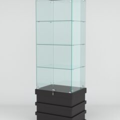 Витрина ФУРИЯ №2-1 (задняя стенка - стекло), Черный