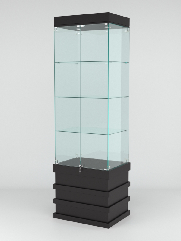 Витрина ФУРИЯ №2-1 (задняя стенка - стекло), Черный