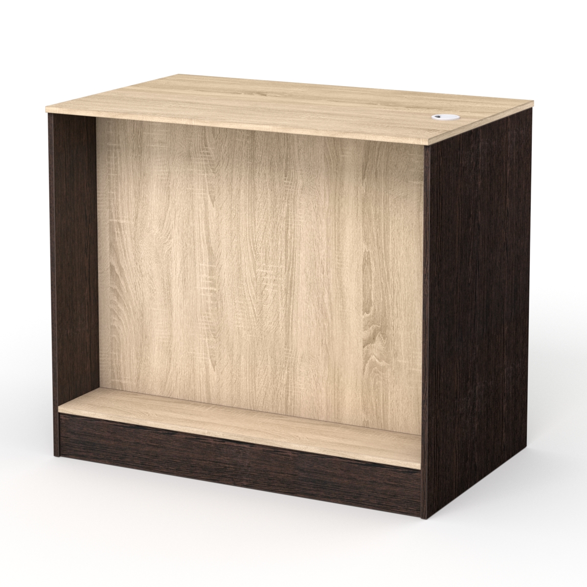 Каркас кассового стола РИВЬЕРА на 2 модуля, Дуб Венге и Дуб Сонома