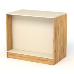 Каркас кассового стола РИВЬЕРА на 2 модуля, Дуб Золотистый и Крем Вайс