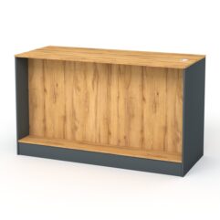 Каркас кассового стола РИВЬЕРА на 3 модуля, Темно-серый и Дуб Золотистый