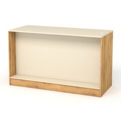 Каркас кассового стола РИВЬЕРА на 3 модуля, Дуб Золотистый и Крем Вайс