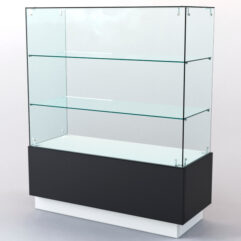 Прилавок для профессиональной косметики для волос АЛЬТЕРНА №3 правосторонний, Белый и Черный