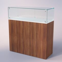 Прилавок для очков ЛОРНЕТ №1, Белый + Орех