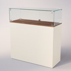 Прилавок для очков ЛОРНЕТ №1, Орех + Крем Вайс