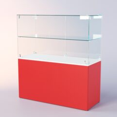 Прилавок для очков ЛОРНЕТ №2, Белый + красный