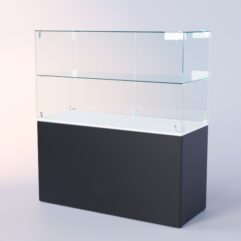 Прилавок для очков ЛОРНЕТ №2, Белый+Черный