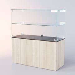 Прилавок для очков ЛОРНЕТ №2, Дуб Венге+Сонома