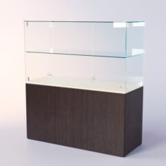 Прилавок для очков ЛОРНЕТ №2, Крем Вайс + Дуб Венге