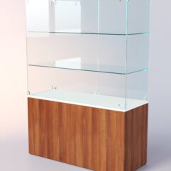 Прилавок для очков ЛОРНЕТ №3, Белый + Орех