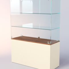 Прилавок для очков ЛОРНЕТ №3, Орех + Крем Вайс