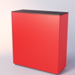 Прилавок для очков ЛОРНЕТ №4 выкатной, Дуб Венге + Красный