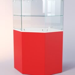 Прилавок для очков ЛОРНЕТ №5, Белый + красный