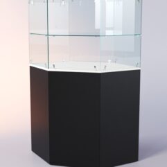 Прилавок для очков ЛОРНЕТ №5, Белый+Черный