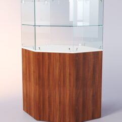 Прилавок для очков ЛОРНЕТ №5, Белый + Орех