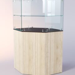 Прилавок для очков ЛОРНЕТ №5, Дуб Венге+Сонома