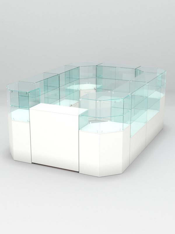 Торговый островок для очков ЛОРНЕТ №1, Белый