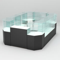 Торговый островок для очков ЛОРНЕТ №1, Белый+Черный