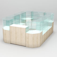 Торговый островок для очков ЛОРНЕТ №1, Белый + Дуб Сонома