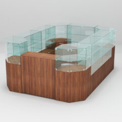 Торговый островок для очков ЛОРНЕТ №1, Орех