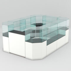 Торговый островок для очков ЛОРНЕТ №2, Черный+Белый