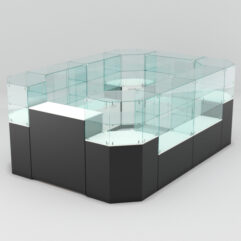 Торговый островок для очков ЛОРНЕТ №2, Белый+Черный