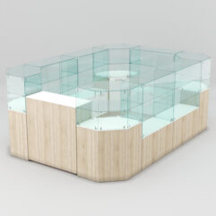 Торговый островок для очков ЛОРНЕТ №2, Белый + Дуб Сонома