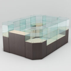 Торговый островок для очков ЛОРНЕТ №2, Дуб Сонома + Дуб Венге