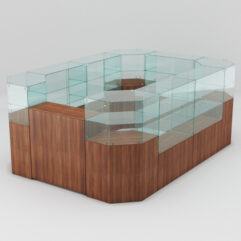 Торговый островок для очков ЛОРНЕТ №2, Орех