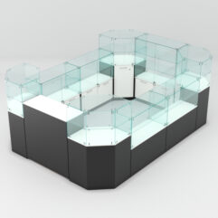 Торговый островок для очков ЛОРНЕТ №3, Белый+Черный