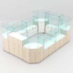 Торговый островок для очков ЛОРНЕТ №3, Белый + Дуб Сонома