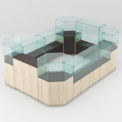 Торговый островок для очков ЛОРНЕТ №3, Дуб Венге+Сонома