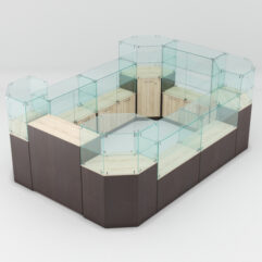 Торговый островок для очков ЛОРНЕТ №3, Дуб Сонома + Дуб Венге