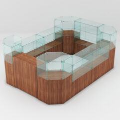 Торговый островок для очков ЛОРНЕТ №3, Орех