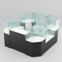 Торговый островок для очков ЛОРНЕТ №4, Белый+Черный