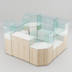 Торговый островок для очков ЛОРНЕТ №4, Белый + Дуб Сонома