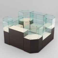 Торговый островок для очков ЛОРНЕТ №4, Крем Вайс + Дуб Венге