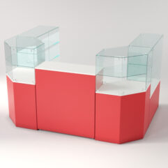 Торговый островок для очков ЛОРНЕТ №6, Белый + красный