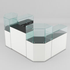 Торговый островок для очков ЛОРНЕТ №7, Черный+Белый