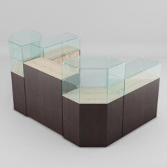 Торговый островок для очков ЛОРНЕТ №7, Дуб Сонома + Дуб Венге